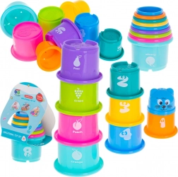 Edukativne slagalice čašice – toranj s brojevima i voćem