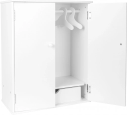 Armadio guardaroba per bambole piccolo piede bianco