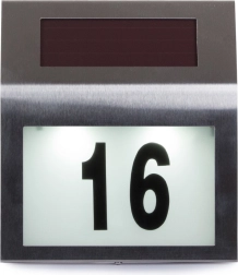 Solarny LED lampa na numer domu