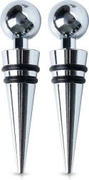 Steel wine stoppers 9 cm – set of 2