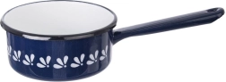 Enamelled saucepan blue and white 12 cm, 600 ml