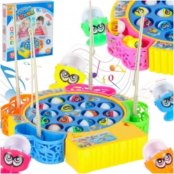 Family Fishing Game, 15 Fish and 4 Rods