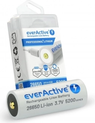 Batteria everActive 26650 3,7V Li-ion 5200 mAh con micro USB