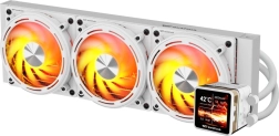 DarkFlash Explore DE360 bianco dissipatore a liquido AIO 360 mm per CPU con display IPS e ARGB
