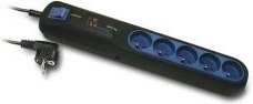 LESTAR Surge-Protected Power Strip, 3 Outlets, EMI/RFI Filter, 2.5 m, Black