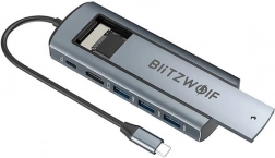 Adattatore BlitzWolf con hub USB-C per l'estensione della connettività