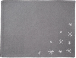 Cotton Christmas Placemat Grey Plátek 33.5 × 26 cm