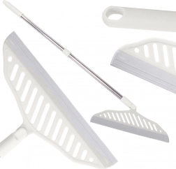 Universal floor and window squeegee with rotating pole