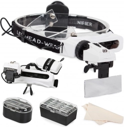 Professional Face Glasses with LED and Interchangeable Lenses