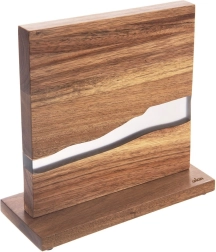 Dobbelt­siddet magnetisk knivholder River i akacietræ