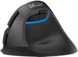 Mouse verticale wireless DELUX M618 Mini DB, Bluetooth + 2,4 GHz, 2400 DPI (nero)