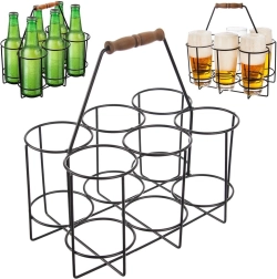 Metal flaskeholder RADKA, 6 rum