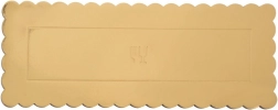 Sous-plat rectangulaire doré pour gâteau 33 × 12 cm
