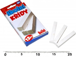 White School Chalk 12 pcs