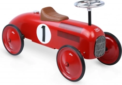 Vilac vintage bici senza pedali auto da corsa in metallo rossa