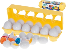 Educational Puzzle Eggs with Numbers and Shapes 12 pcs
