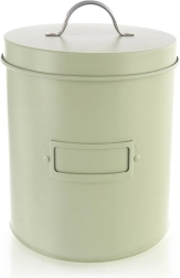 GREENISH metal food storage tin 3.3 l, green