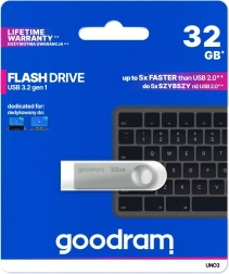 USB flash drive UNO3 32GB USB 3.2 Gen1 silver