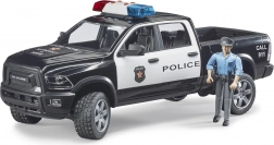 BRUDER police off-road RAM pickup with police officer