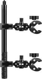 Support moto/vélo PULUZ avec deux pinces et perche selfie 150 cm