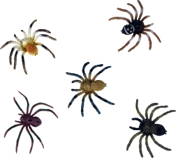 Decorative Plastic Spiders Set of 5 pcs