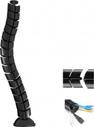 MACLEAN fekete asztali kábelrendező