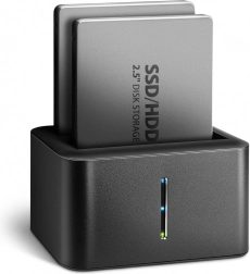 Mini stazione di docking Axagon per 2x 2.5" SSD/HDD SATA con funzione di clonazione