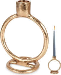 Aluminijski zlatni svijećnjak 15 cm