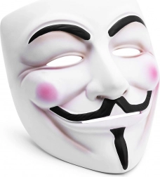 Maska Guy Fawkes ANONYMOUS V kao Vendetta, bijela