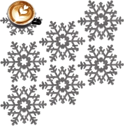 Filcové podložky pod šálky šedé 13,5 cm, 6 ks