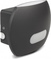 ścienna lampa LED z czujnikiem PIR 20 W 1600 lm IP65 4000 K szara