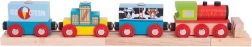 Bigjigs Rail treno merci con carichi e 3 binari