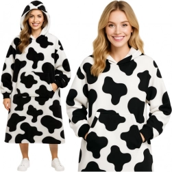 RUHHY XXL Blanket Hoodie Black-White