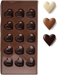 Orion silicone mold for heart-shaped pralines
