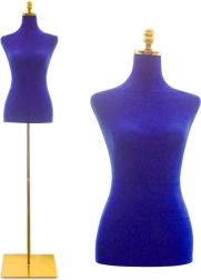 BITUXX Women's Tailor's Mannequin, Velvet Garnet, Height 170–185 cm