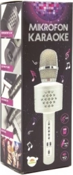 Bluetooth Karaoke Microphone with Speaker and Echo Effect – Silver
