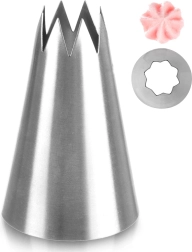 Decorative pastry star piping tip made of stainless steel