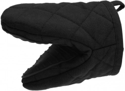 Cotton kitchen glove with magnet 15 cm, black