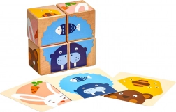 Lucy & Leo wooden picture blocks Animals and their treats (4 blocks)