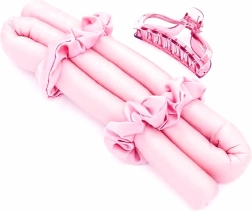 Rózsaszín rugalmas hajhenger