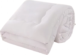 Całoroczna oddychająca zimowa kołdra 140 × 200 cm biała