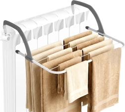 Hanging Radiator Drying Rack, Metal, White, 51 × 34 cm