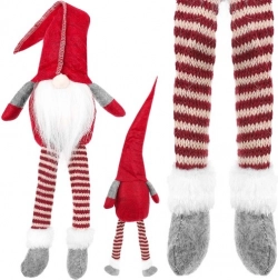 Seated gnome textile decoration 50 cm – Red