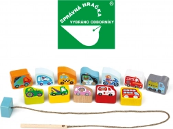 Cubika veicoli di legno da infilare