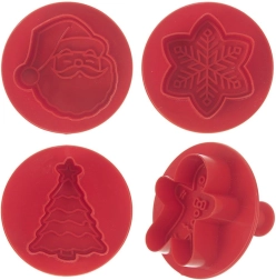 Emporte-pièces de Noël pour biscuits avec tampon Orion, 4 pièces