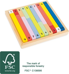 Educatieve kleurrijke tabel SMALL FOOT van FSC-hout