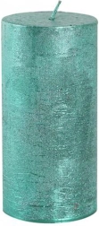 Bougie rustique Provence 12 cm verte