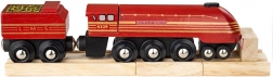 Houten locomotief Duchess of Hamilton met rails BIGJIGS RAIL
