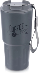 Mug isotherme pour café 590 ml Coffee Time – acier inoxydable gris
