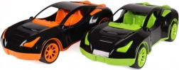 plastic sports car 38 cm freewheel, 2 colors